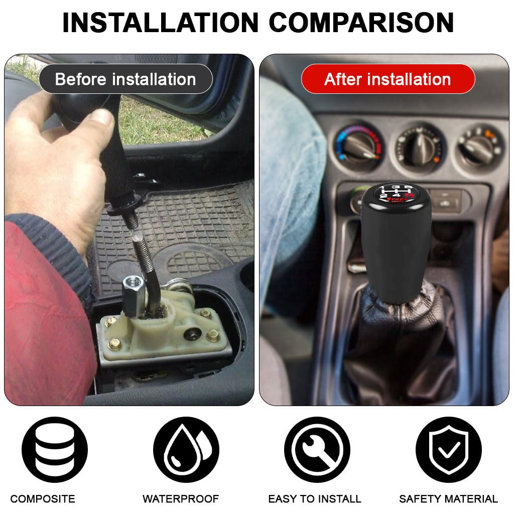 STHIRA Car Gear Knob for Manual Transmission with 5 Speed Design and Aluminum Alloy Build | Compatible with Suzuki Models