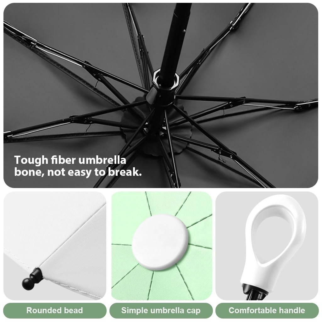 PALAY UV Umbrella for Sun and Rain with UPF 50+ Protection and 8 Ribs Design | Gradient Green