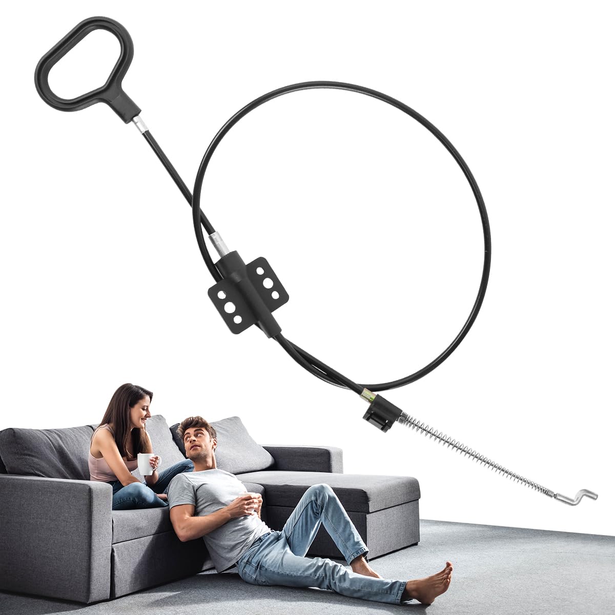 Serplex Recliner Cable for Sofa and Chair Repair featuring 36.25 in Length and D Ring Handle | Aluminum Alloy Build