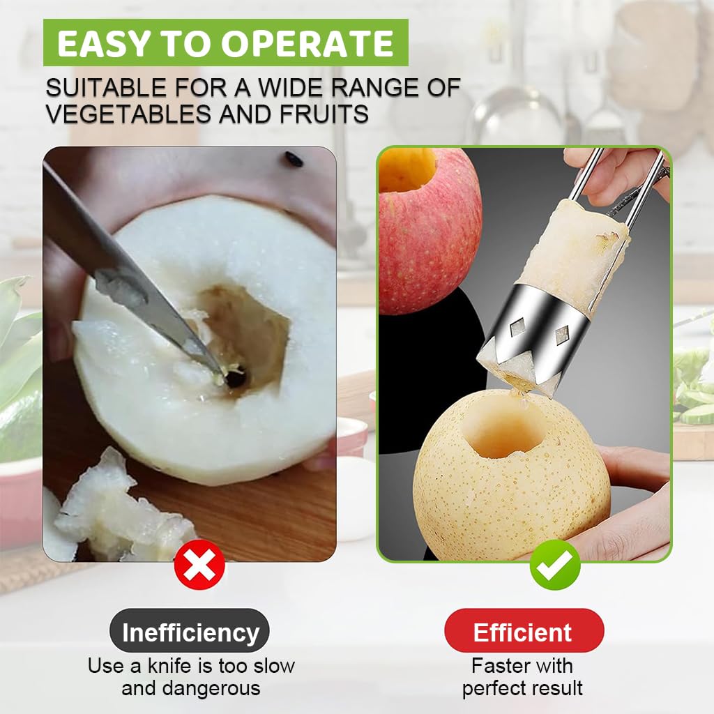 HASTHIP Bell Pepper Seed Corer for Easy Core Removal featuring Serrated Teeth and 304 Stainless Steel | 1 Pack Kitchen Tool