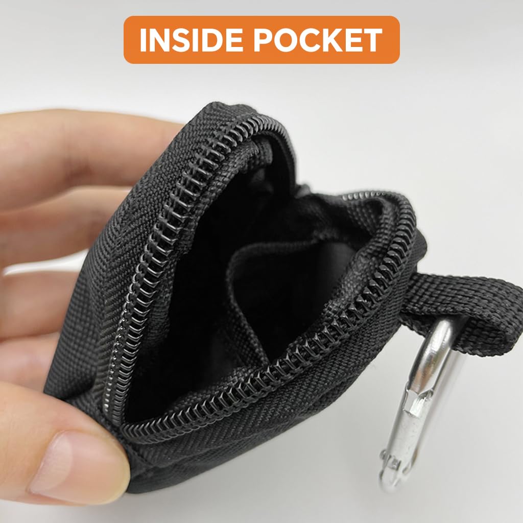 Proberos Coin Pouch for Everyday Carry featuring YKK Dual Slider Zipper and 9x7cm Oxford Cloth | Water Resistant Organizer for Coins and Earbuds