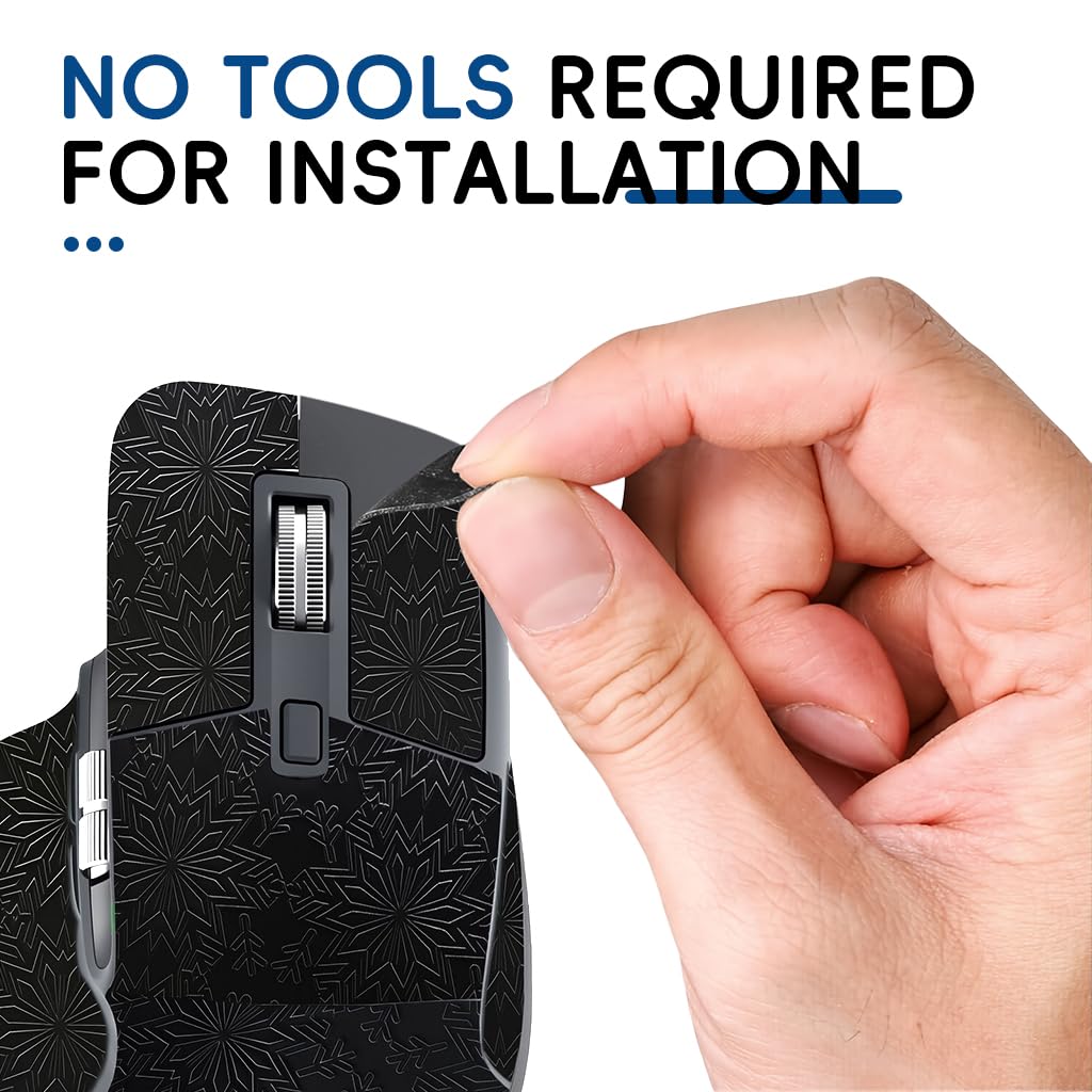 ZORBES Mouse Grip Tape for MX Master 3 and 3s with 6 Pieces Self-Adhesive Pads | Sweat-Proof Embossed Design