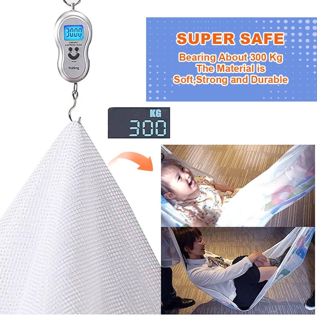 SNOWIE SOFT Baby Safety Net Guard for Stairway and Balcony with 55 Zip Ties | 14.7ft Thicken Polyester Mesh