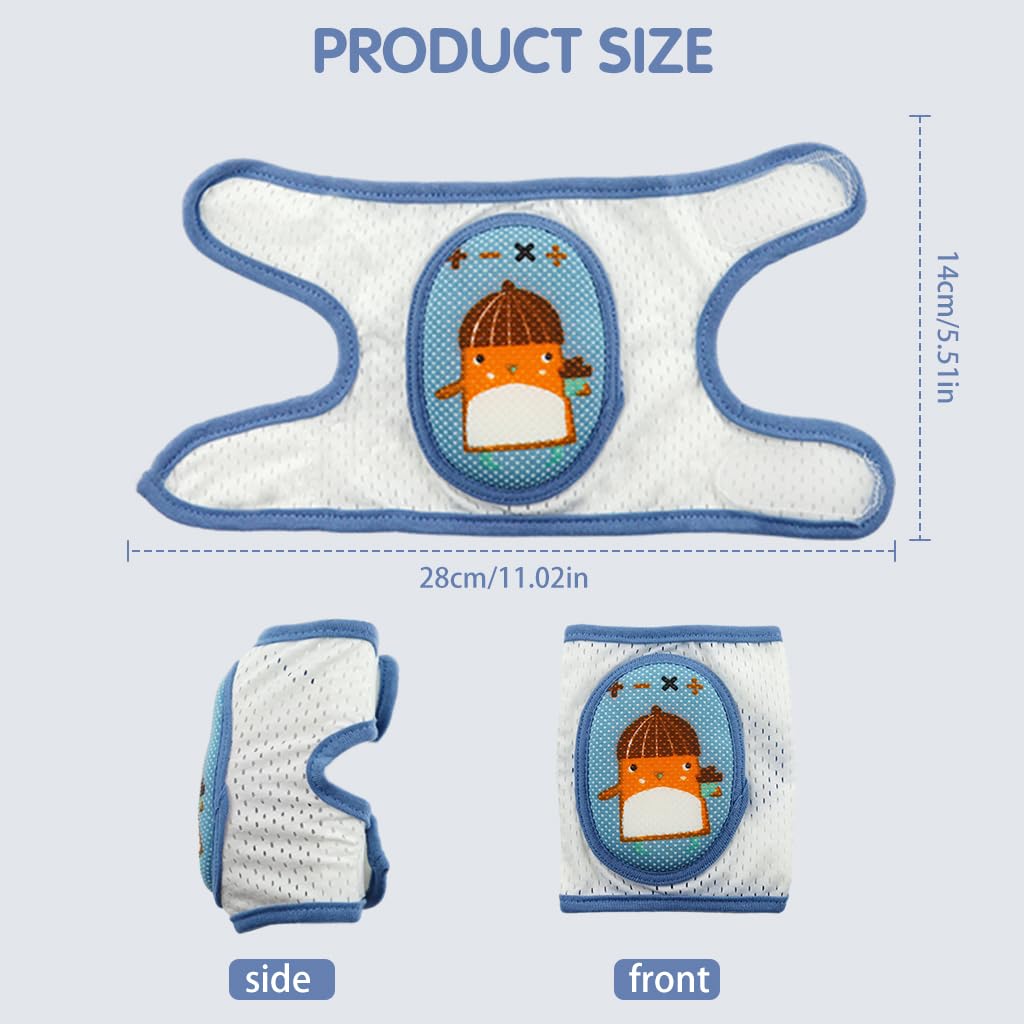 SNOWIE SOFT® 1 Pair Baby Knee Pads for Crawling Walking Practice Knee Protection Pad for Toddler Breathable Crawling Knee Protection Padded Knee Protection for Baby to Toddler 5-24 Month