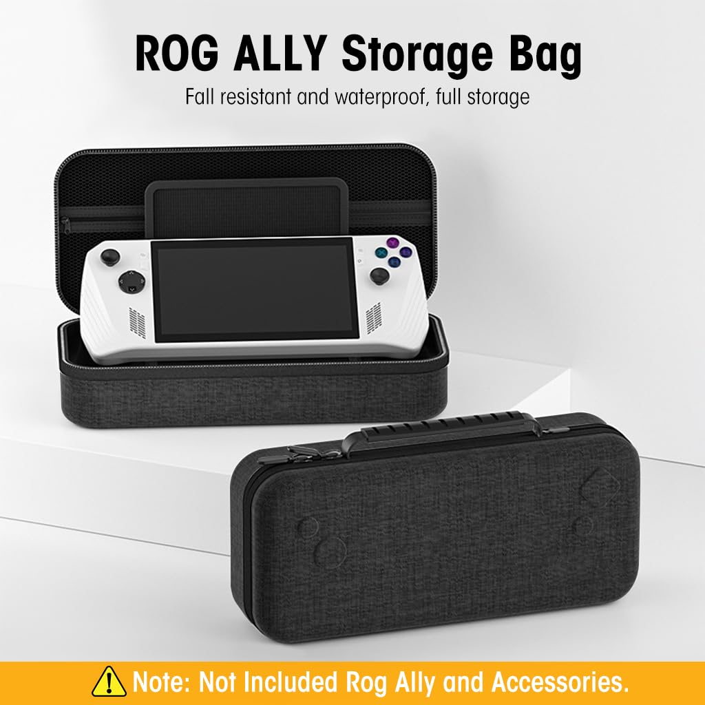 ZORBES Carrying Case for Rog Ally featuring Mesh Pouch Storage and Handle | 12.79 x 5.47 x 3.35 in EVA Protective Travel Bag