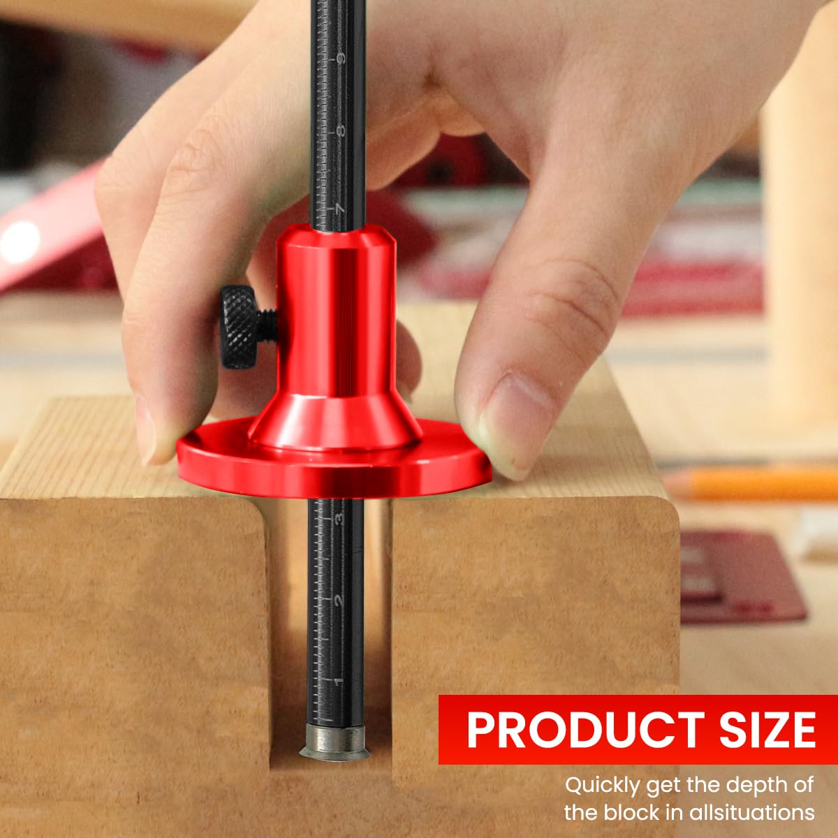 Serplex Wheel Marking Gauge for Woodworking with Adjustable Wheel and Laser Etched Scale | 2 PCS Aluminum Alloy Tool