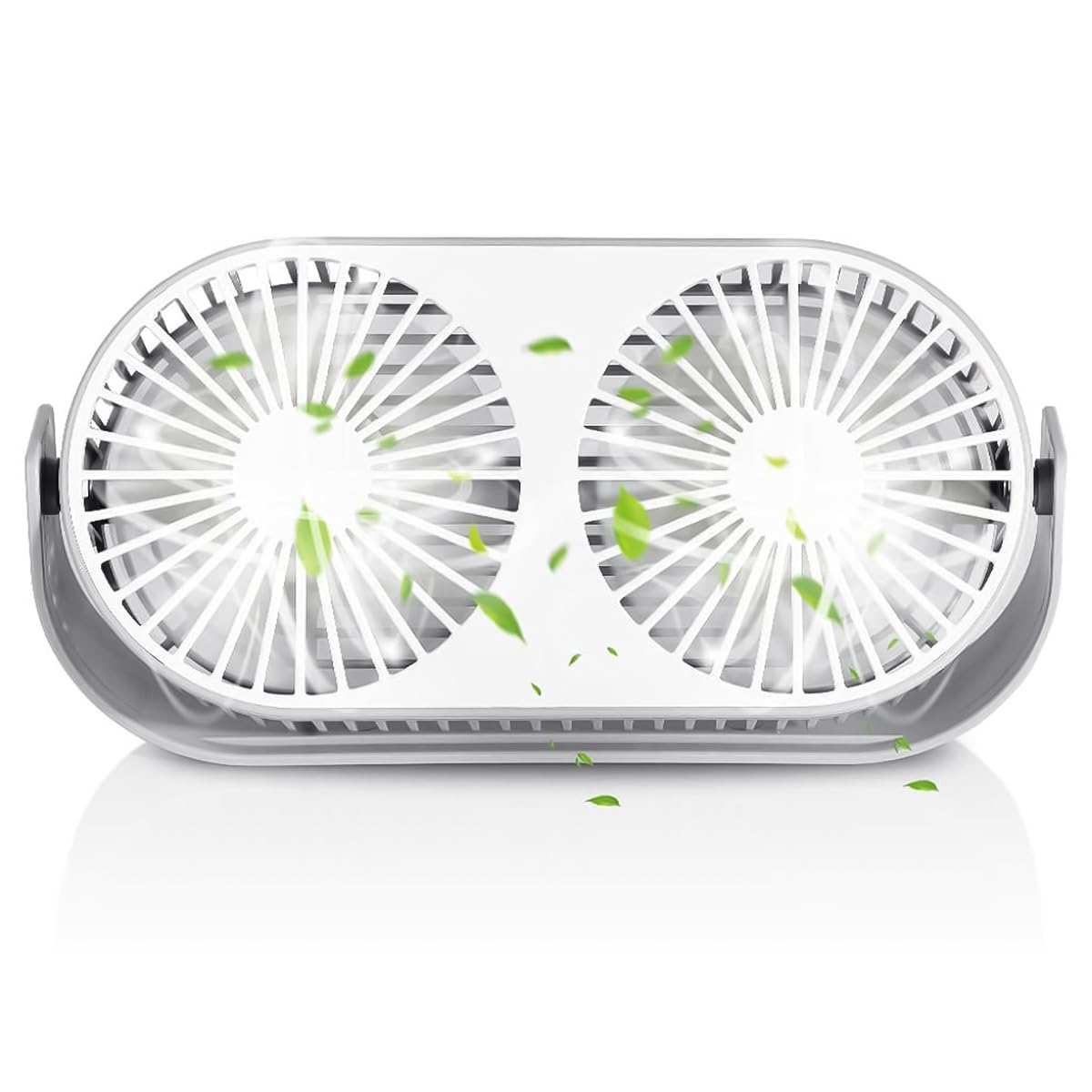 Verilux Table Fan for Home and Office with Dual Fan Aromatherapy Design | 26×15×5 cm Portable USB Cooling