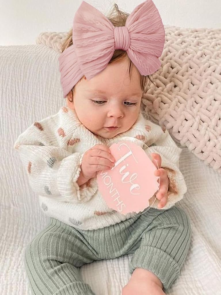 SNOWIE SOFT® 6Pcs Hair Bands for Baby Girls 0-24 Months