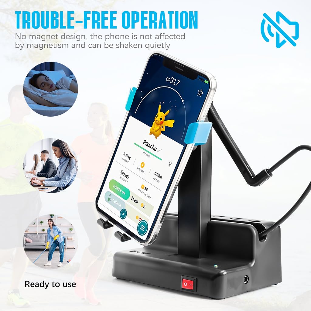 ZORBES Phone Shaker for Step Tracking with Switch Control and Silent USB Operation | Fits 6.5 in Phones