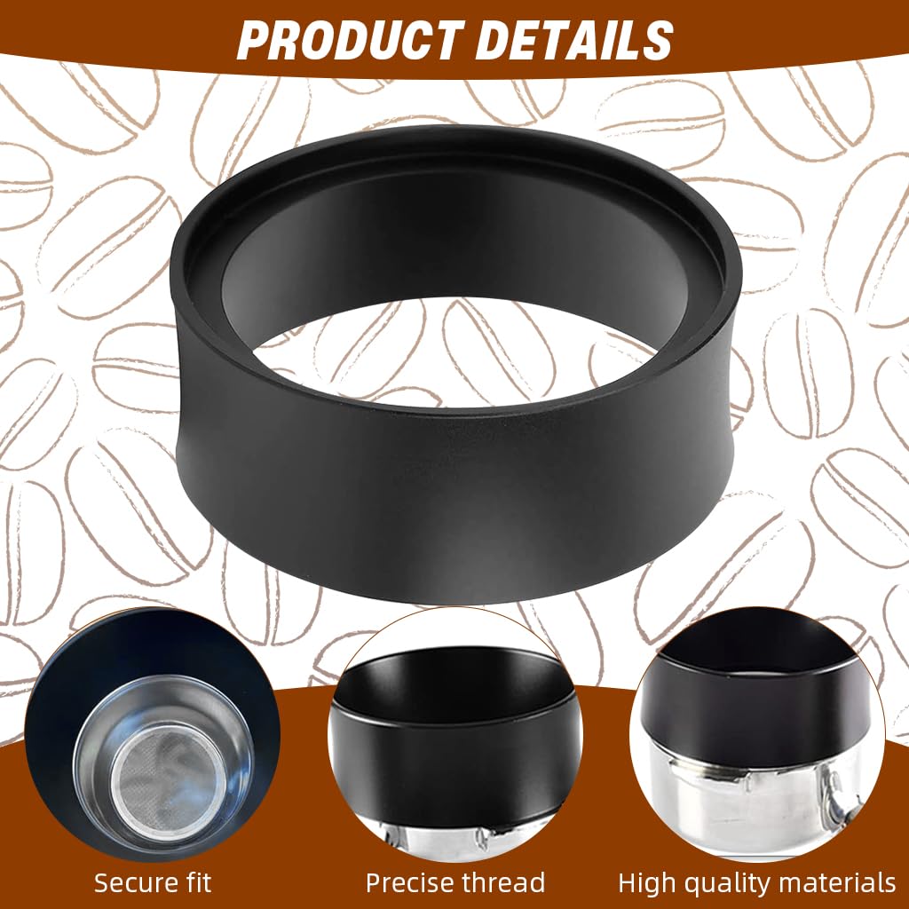 Supvox Portafilter Dosing Funnel for Espresso with 58mm Snug Fit Thread Design | 3PCS Aluminium