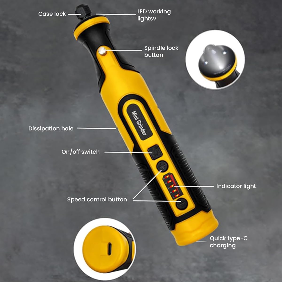 Serplex Electric Engraving Pen Kit for Wood Stone Metal Jewelry with 58 Accessories and LED Display | 7.2V 1100mAh Cordless Rotary Tool