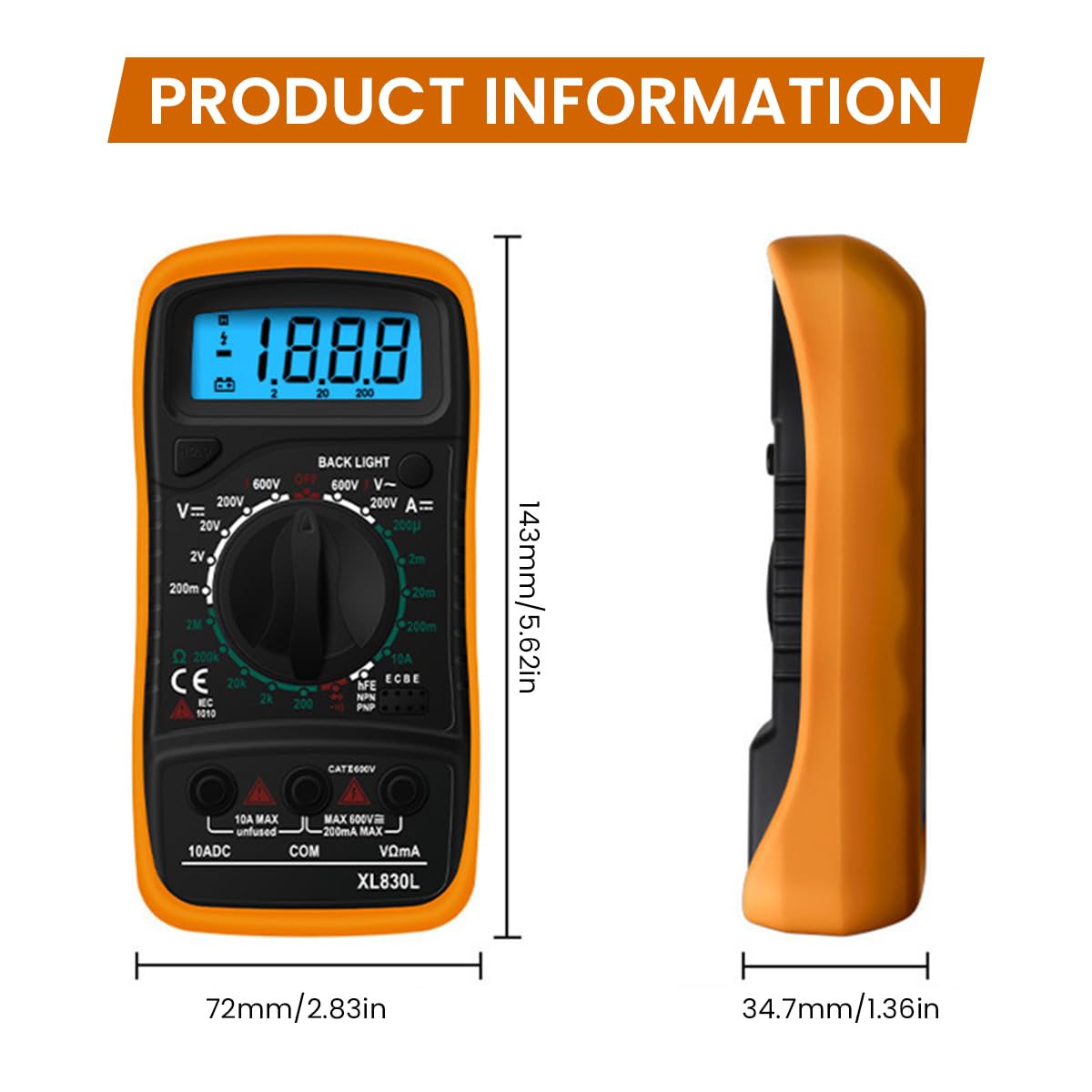 Serplex® 16PCS Soldering Iron Kit, 60W Adjustable Temperature, Digital Multimeter, 5pcs Soldering Tips, Wire, Stand, Desoldering Pump, Tweezers, Soldering Iron, Welding Tool (Battery not included)