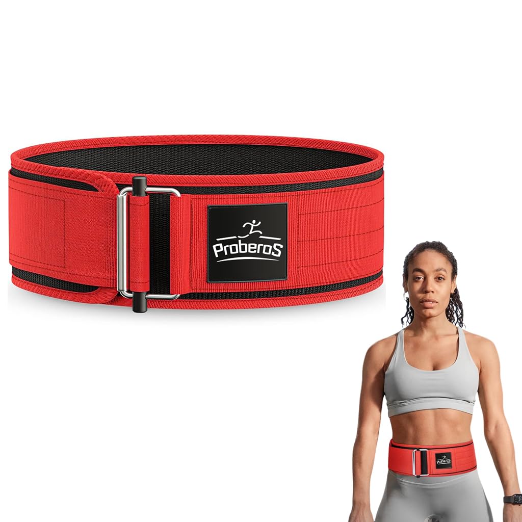 Proberos Weight Lifting Belt for Gym Workouts with Hook and Loop Closure | 10cm Nylon Support
