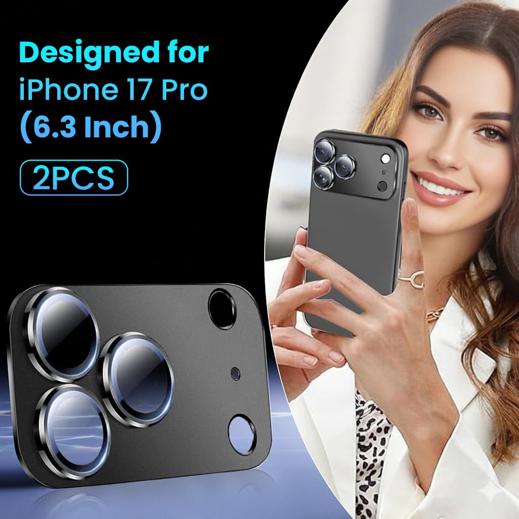 ZORBES Camera Lens Cover for iPhone 17 Pro with 2Pcs Titanium Alloy Shockproof Guard