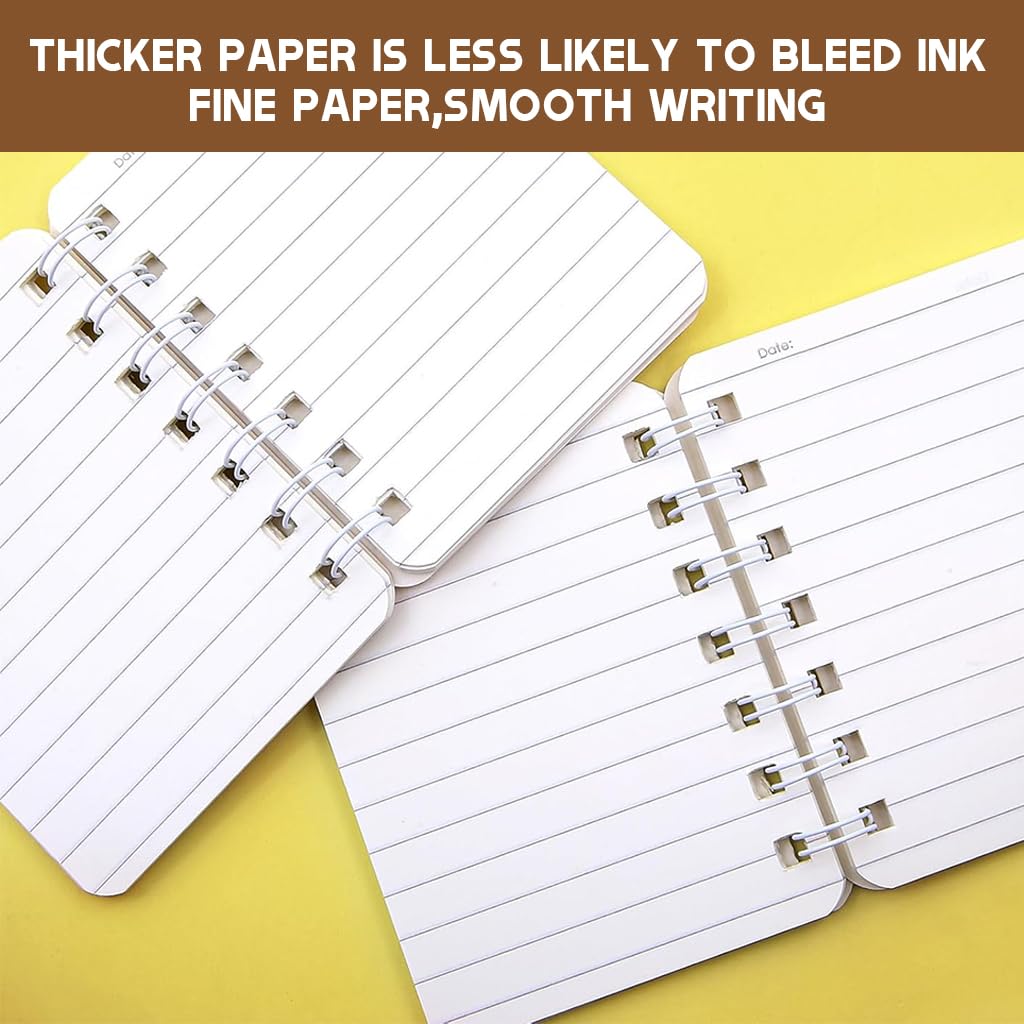 OFIFO Pocket Notebook Set for School Office and Travel Writing | 4 Mini 5.62 x 4.13 in Spiral Journals