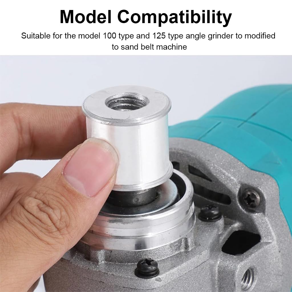 Serplex Angle Grinder Belt Sander Attachment for 100MM and 125MM Disks featuring Arm and Pulley System