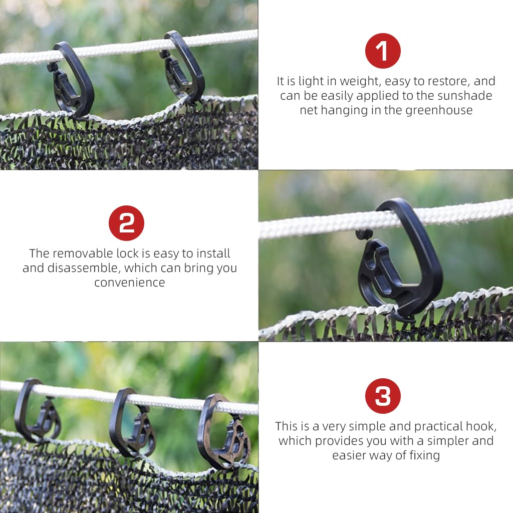 Optifit Plastic Sun Shade Clips for Garden and Patio with Easy Press Design 30 pcs | Secure Mesh Fastening