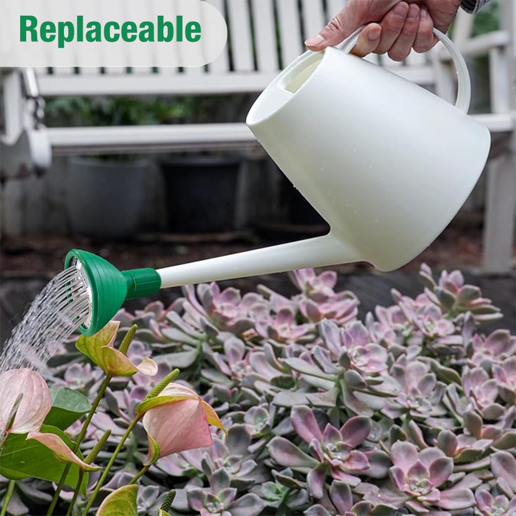HASTHIP Watering Can Rose Head 2 Pcs for Garden Use with Twist Lock Fit | Stainless Steel and PP Sprayer Nozzle Green