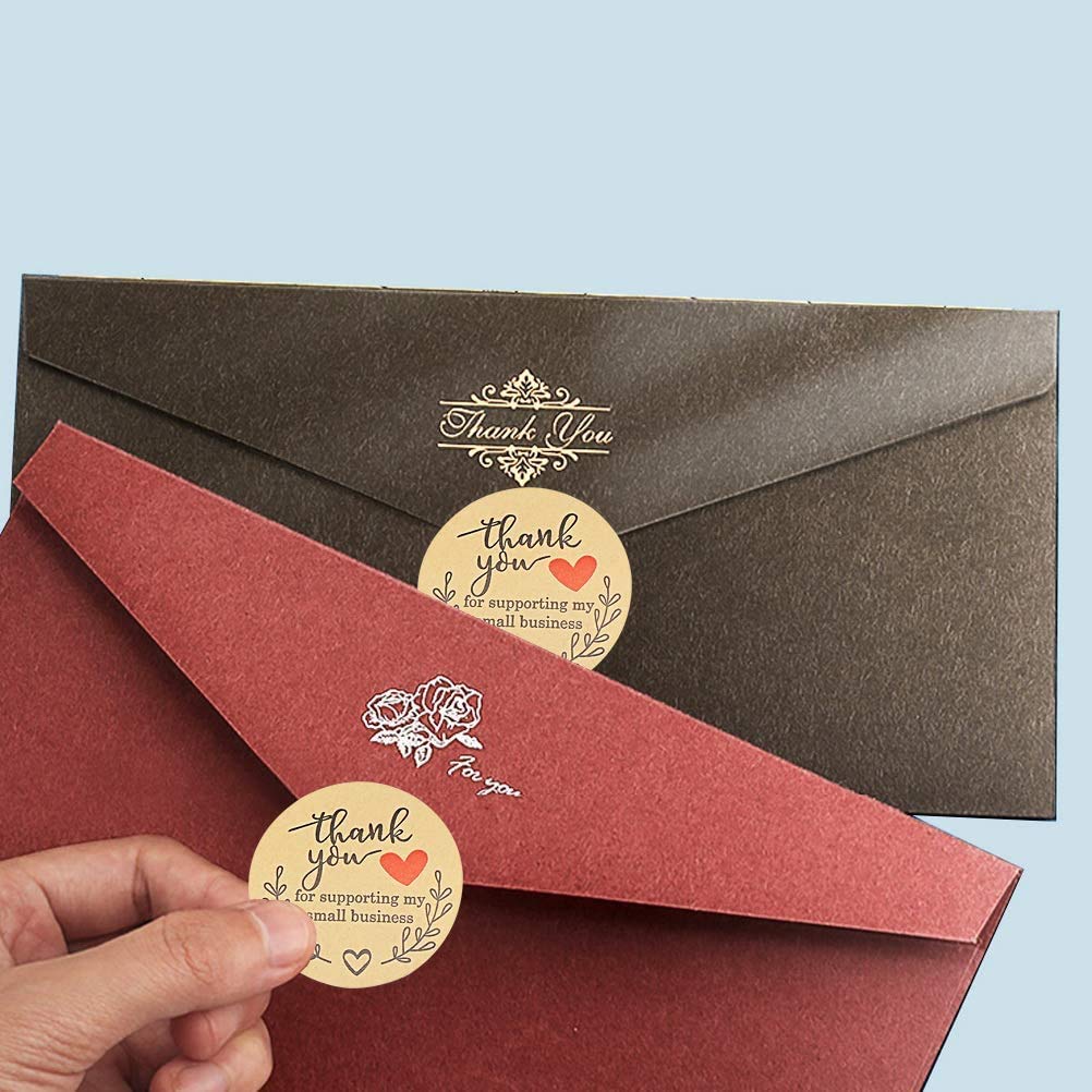 HASTHIP Thank You Stickers for Small Business with Strong Adhesion 500 pcs 2 inch | Yellow Gift Labels