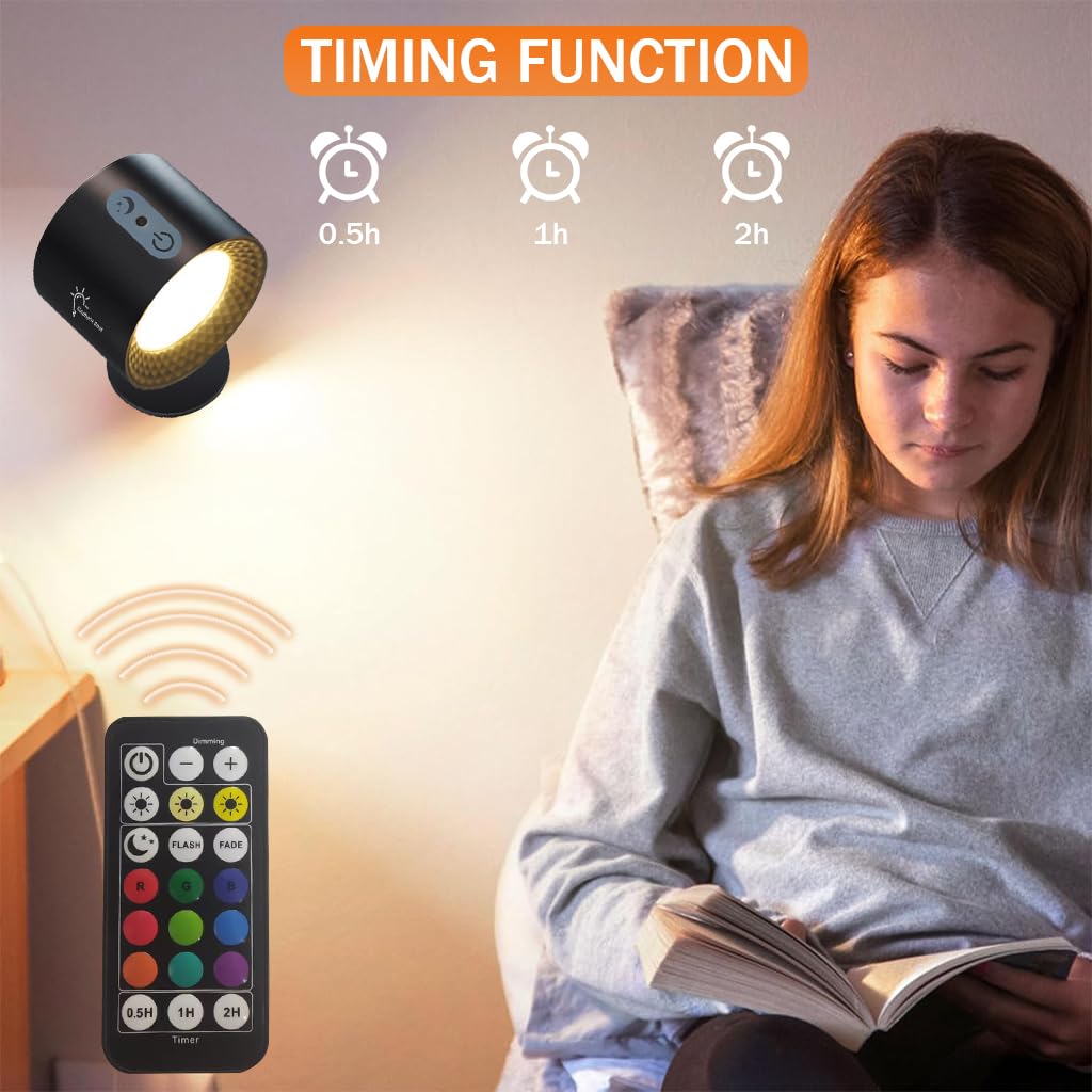 ELEPHANTBOAT Portable Mini LED Video Light for Phone with 800Lux Brightness and 360° Adjustable Angle | USB Rechargeable 1500mAh Clip-On Lighting