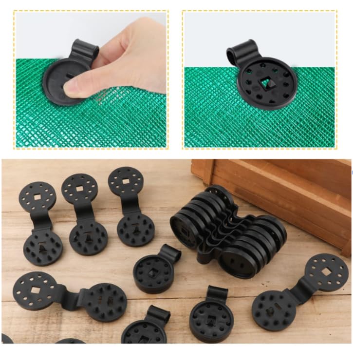 ZIBUYU Plastic Clips for Shade Cloth with Secure Snap Grip 50Pcs | Greenhouse and Garden Use