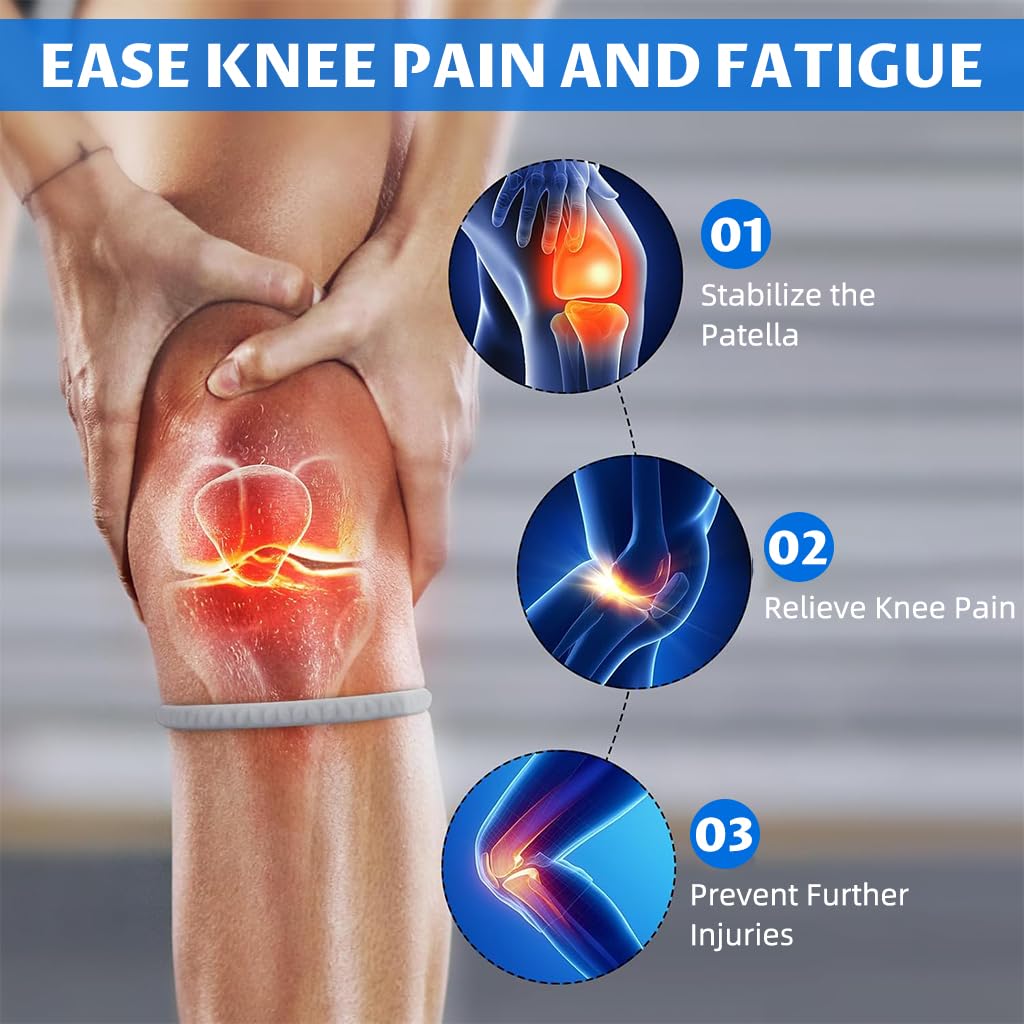 Proberos Patella Brace for Running and Workouts featuring Adjustable Hook Loop Closure | Nylon Knee Support