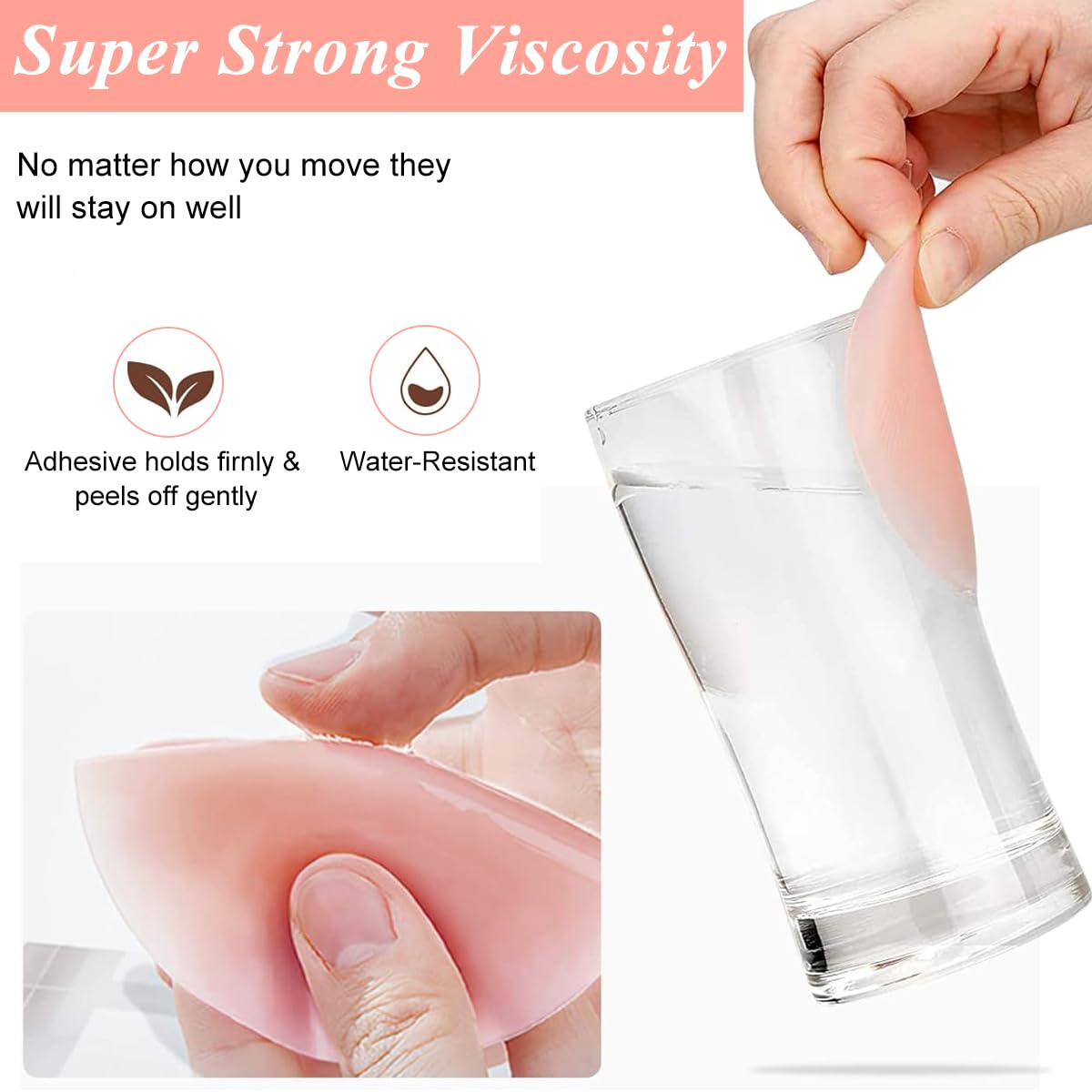 PALAY Nipple Covers for Evening Gown and Party Dress featuring 2 Pairs 6.5cm Silicone Pads | Reusable Invisible Adhesive Design