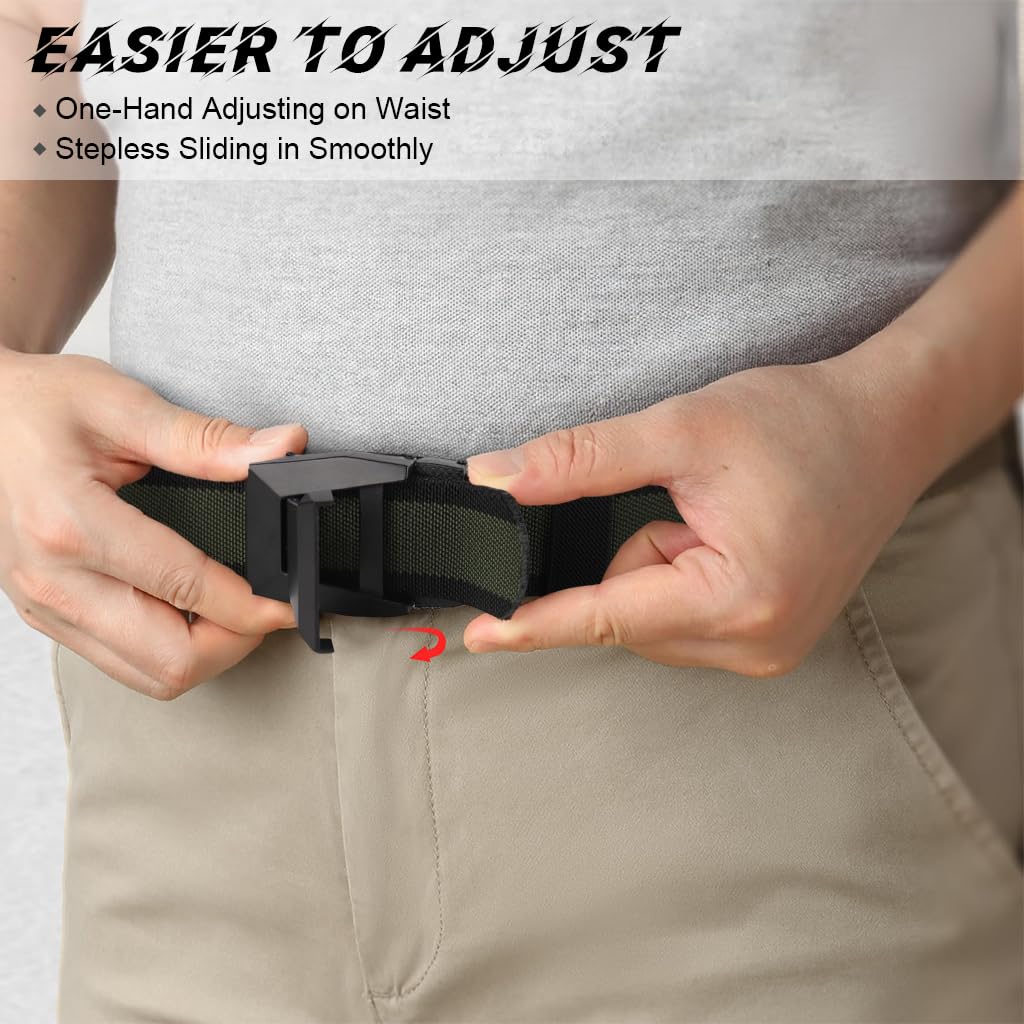 GUSTAVE Belts for Men with Quick Release Alloy Buckle and Adjustable Nylon Webbing 120cm