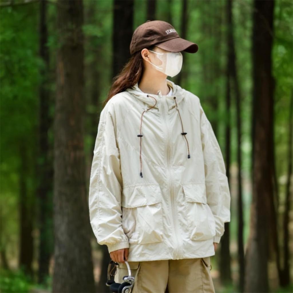 SANNIDHI Windcheater Jacket for Outdoor Sports with UPF 50+ Protection and Waterproof Nylon | Lightweight Hooded Windbreaker for Men and Women