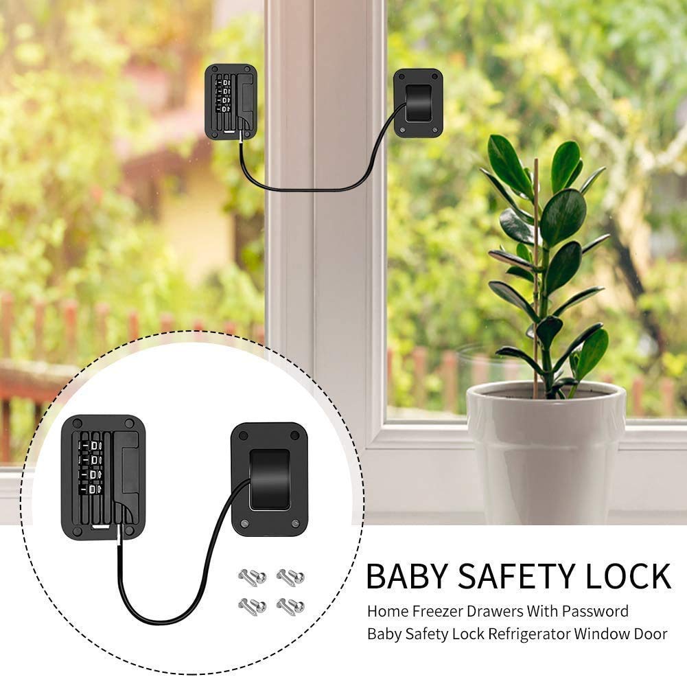 SNOWIE SOFT  Password Fridge Lock,Baby Safety Products, Baby Safety Refrigerator Locks with Digital Password Strong Adhesive Fridge Code Locks for Fridge, Cupboard, Drawer