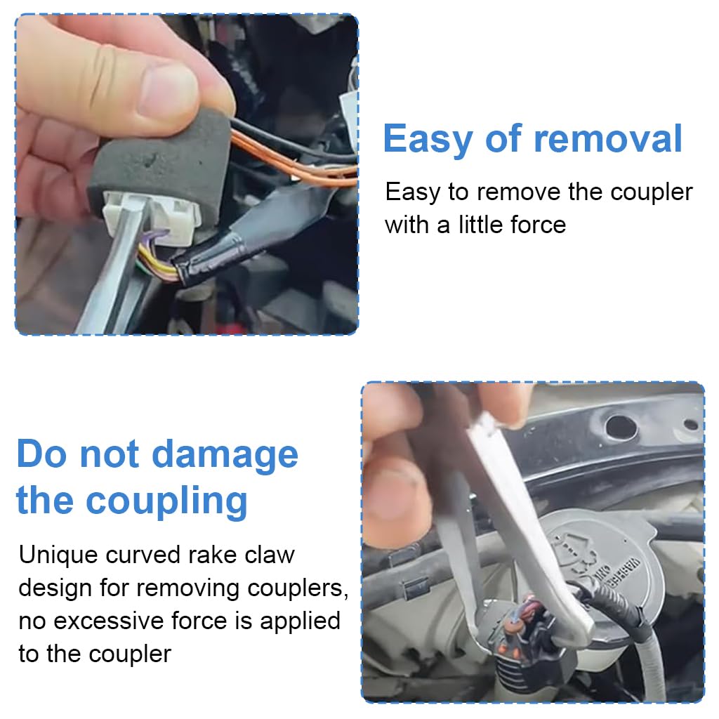 STHIRA Electrical Disconnect Plier Tool for Automotive Connectors with 8 in Carbon Steel Build and Rubberized Insulated Handle