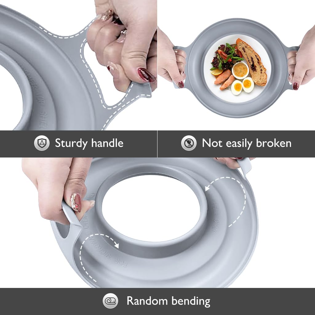 Supvox Microwave Plates for Heating with Handles 11.8 in | Safe Food Grade PP Tray