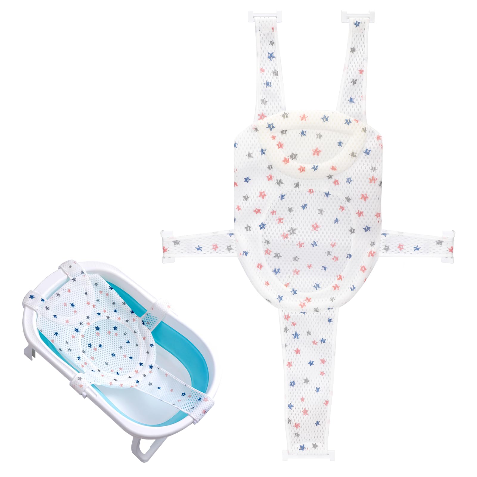 SNOWIE SOFT® Colorlife Baby Bath Seat Support Net Infant Bathing Seat Support Mat