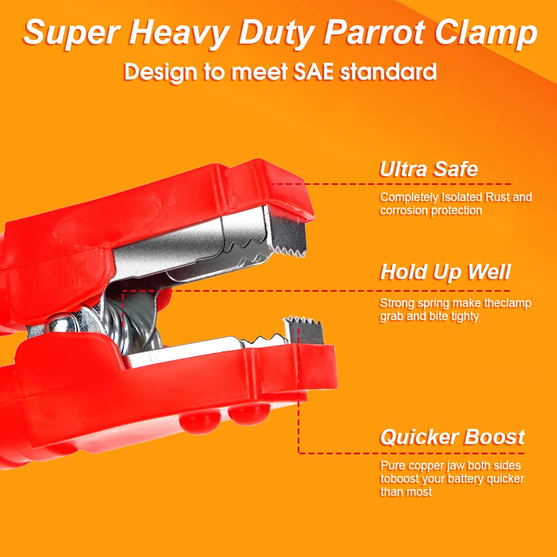 STHIRA Jumper Cable for Car Battery featuring Quick Contact Plugs and 4M 2000A Copper Clamps | Flexible TPE Wire