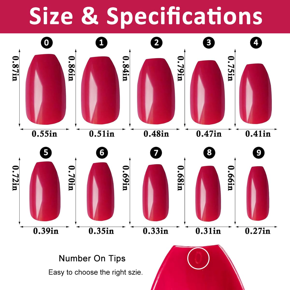 MAYCREATE Press on Nails for DIY Nail Art with 24 Colors 576 pcs Natural Fit Acrylic | Reusable