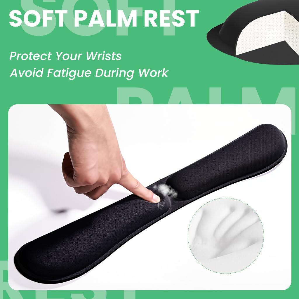 ZORBES Arm Support Pad for Typing with Folding Memory Foam and Non Slip Base | 2Pcs Wrist Rest Set