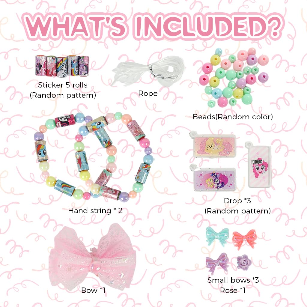 PATPAT DIY Bracelet Making Kit with 150 Sticker Rolls and Spacer Beads for Girls | Fun Craft Gift