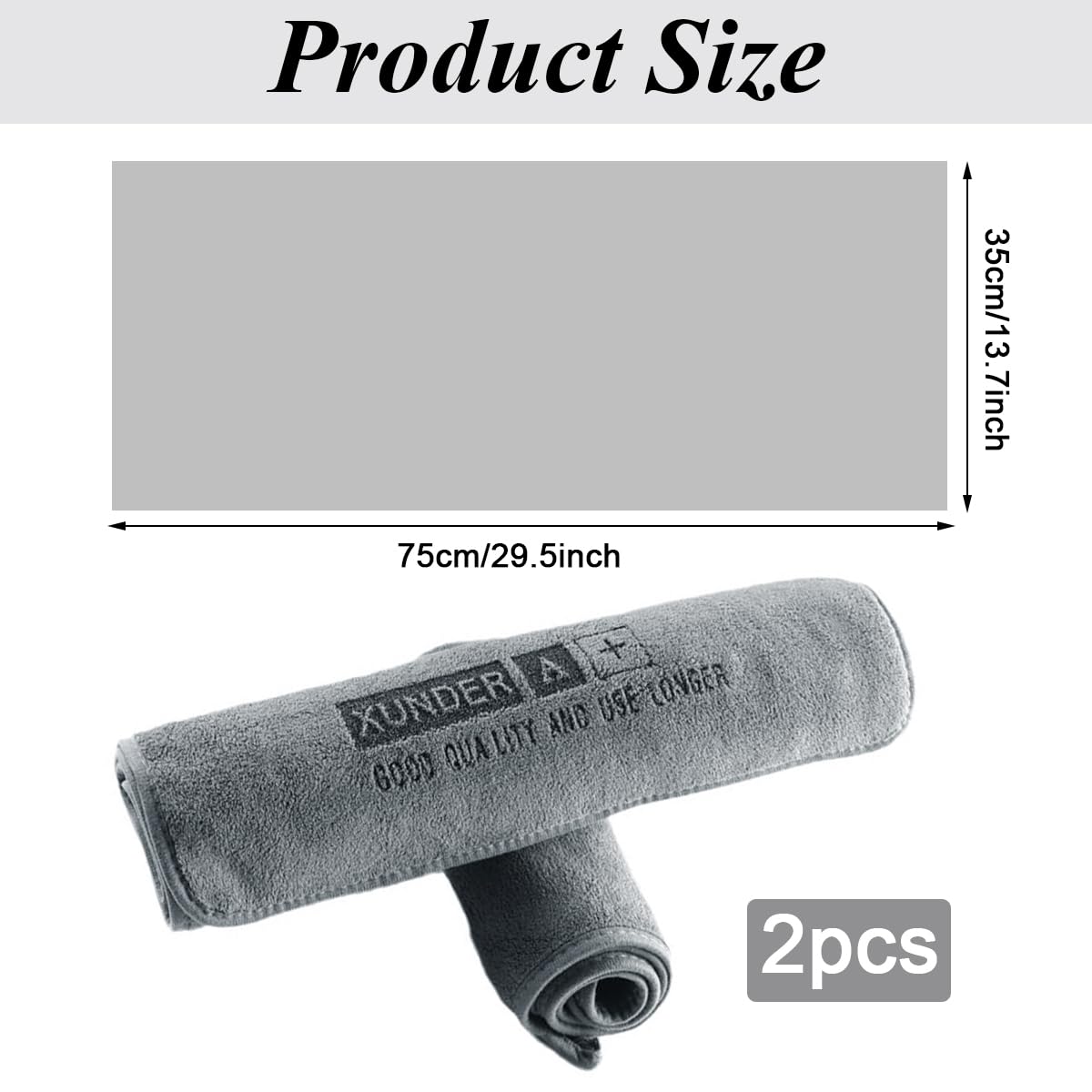 Microfiber Car Cleaning Cloth for SUV and Truck with 35 x 75cm Large Absorbent Towels | Lint Free Scratch Safe Design