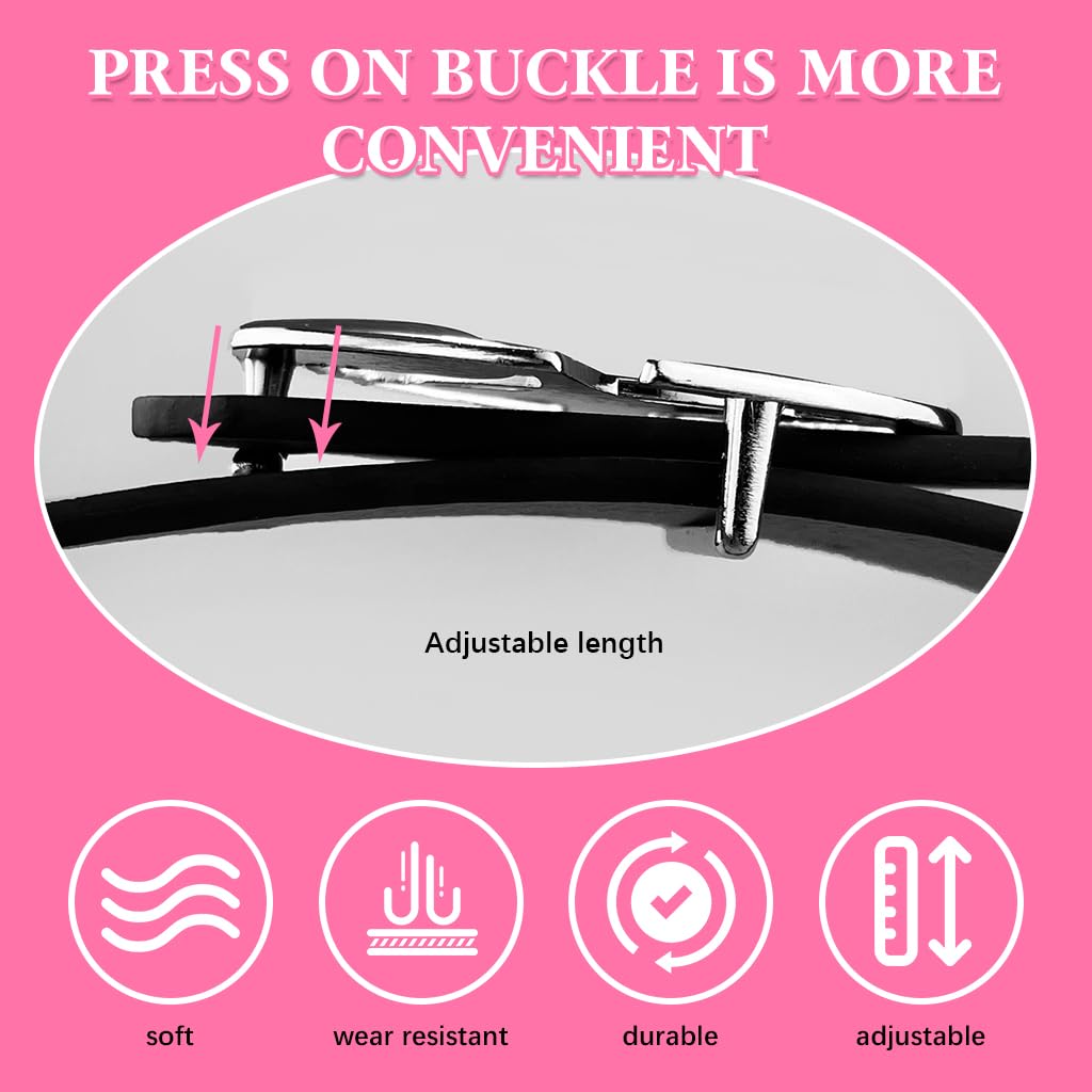 SANNIDHI Belt for Women featuring Adjustable 43.31 in Design with Metal Buckle | Black & White PU Leather Set