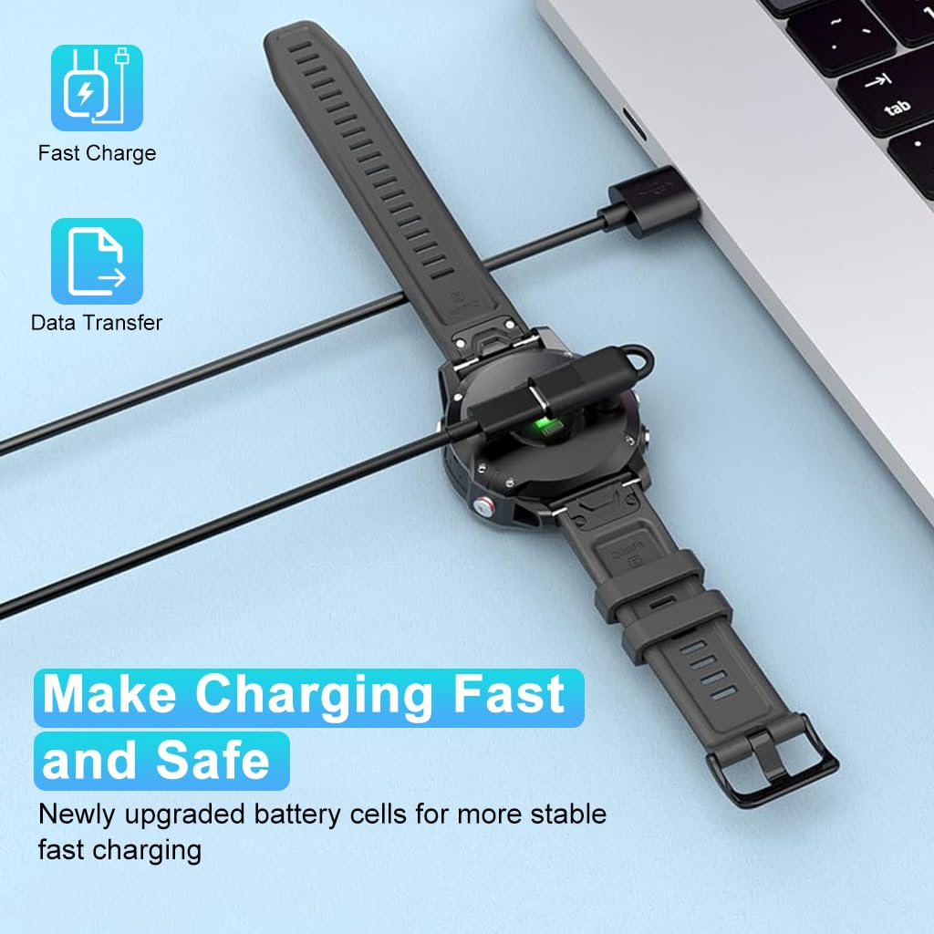 ZORBES USB C to Garmin Adapter for Fenix and Forerunner featuring 90 Degree Port Design