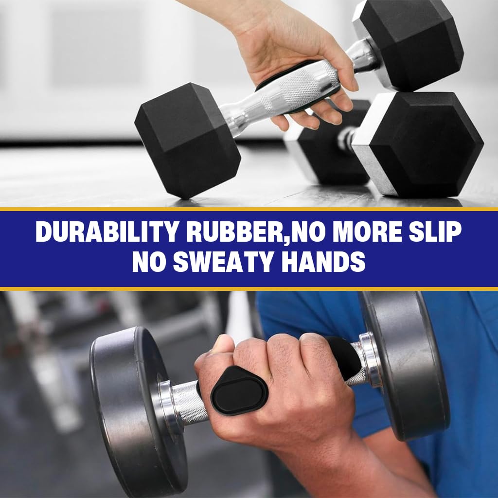 Proberos Weight Lifting Grips for Deadlifts and Pull-Ups with Anti-Slip Rubber Palm Protection | Black