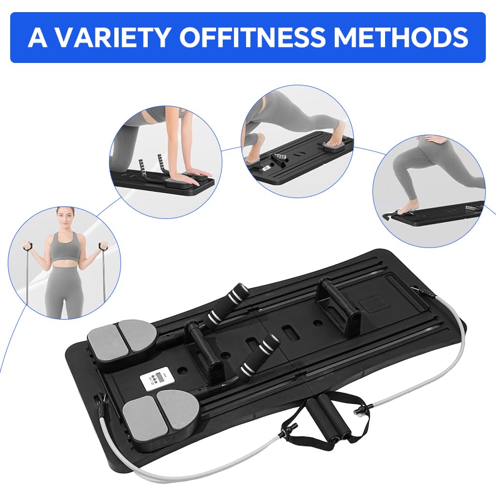 Proberos Fitness Core and Abdominal Trainer for Home Workouts with Adjustable Bench and Resistance Bands