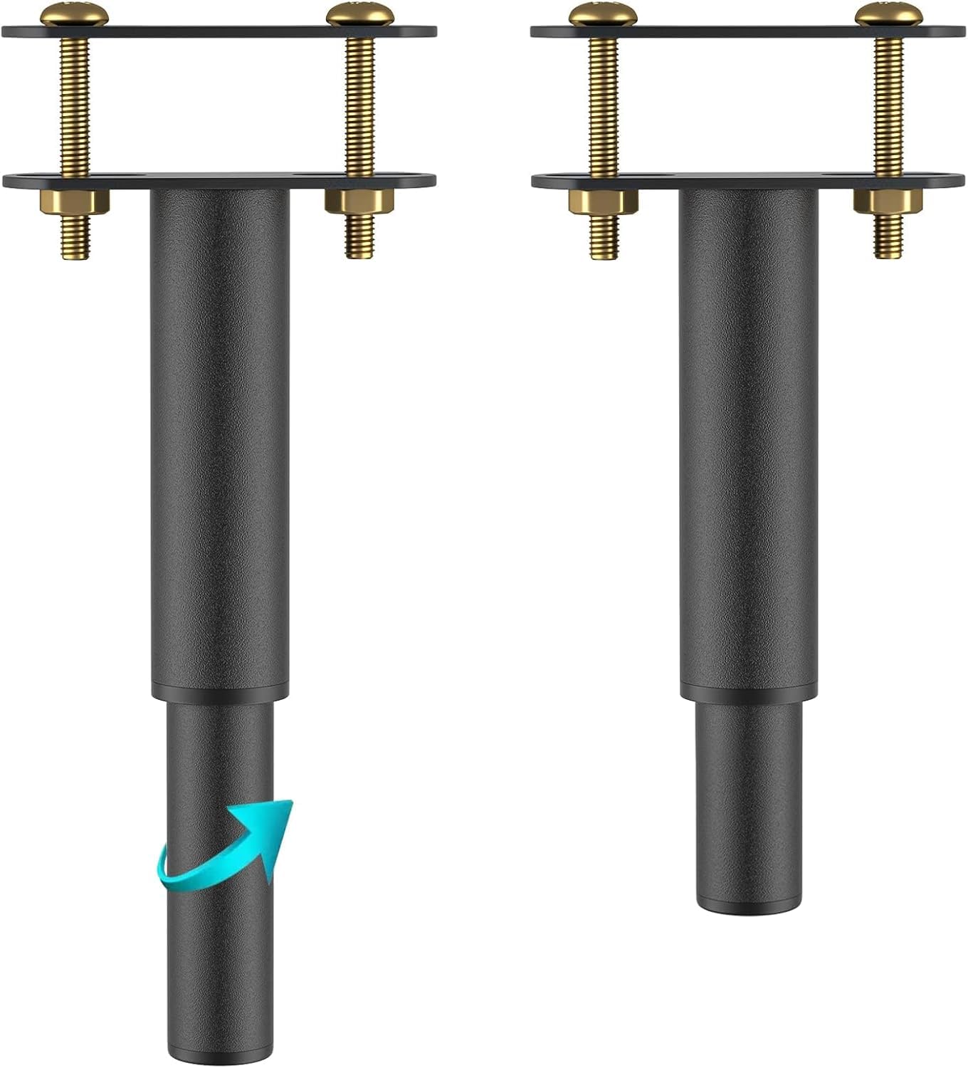 HASTHIP Bed Frame Support Legs Adjustable 7.08–13 in with Screw-Fixed Design and Steel Base | 2Pcs Heavy Duty Center Support for Wooden or Metal Beds