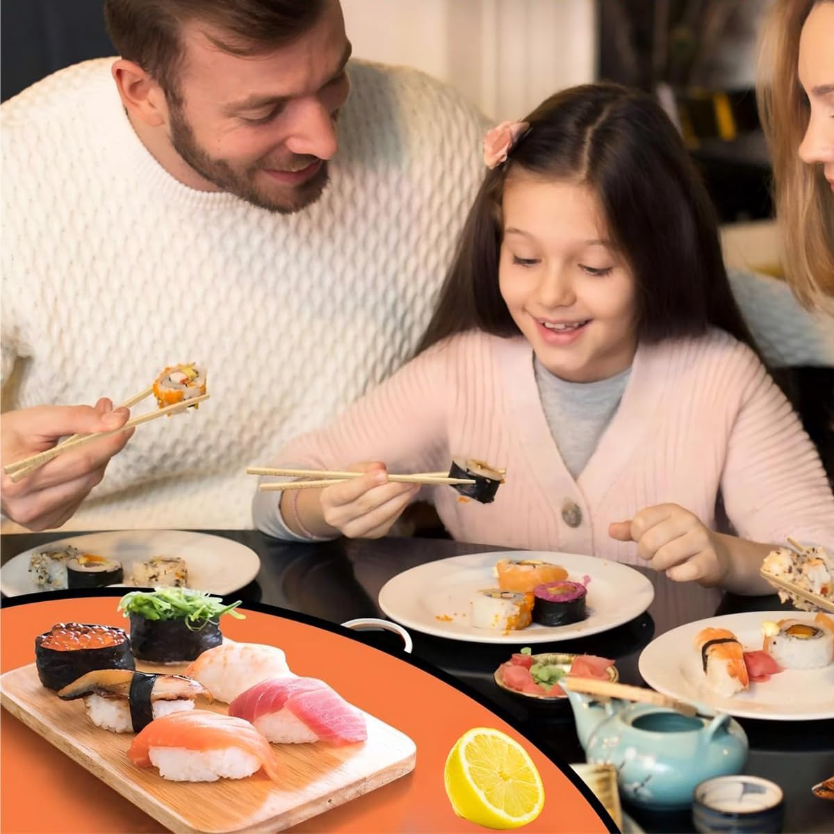 HASTHIP Sushi Making Set for Beginners and Pros with Bazooka Roller and 2 Bamboo Mats | Includes Avocado Slicer Paddle Knife and Chopstick Holders