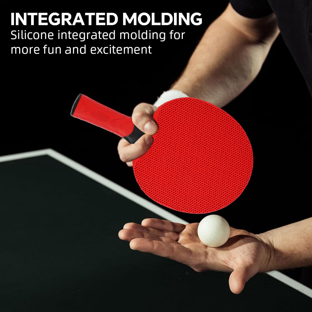 Proberos Table Tennis Racket for Training with Silicone Surface Grip and 14.6cm Face | Youth Practice Paddle