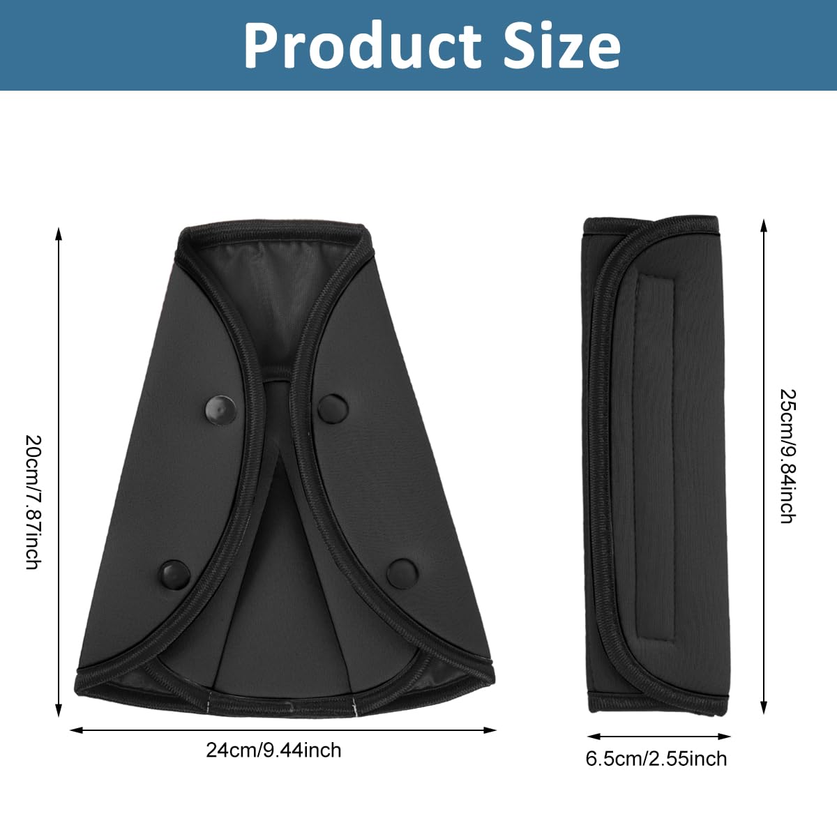 STHIRA Cotton Seatbelt Cushion for Car Comfort with Button Closure and Soft Padding | Pink