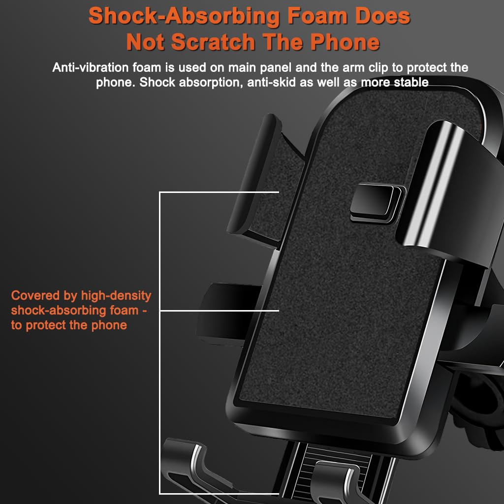 STHIRA Handlebar Phone Holder for Bike and Motorcycle featuring 4 Claw Grip fits 4.7–7.1 in phones