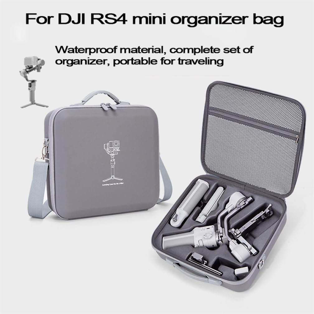ZORBES RS4 Mini Bag for RS 4 Mini Gimbal Storage featuring Hard Shell PU Exterior | Travel Shoulder Case with Multi Compartment Design