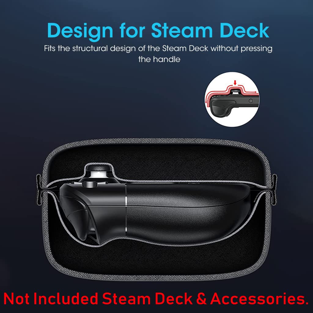 HASTHIP EVA Storage Case for Steam Deck with Double Layer Design and 32×14×8.5 cm Capacity