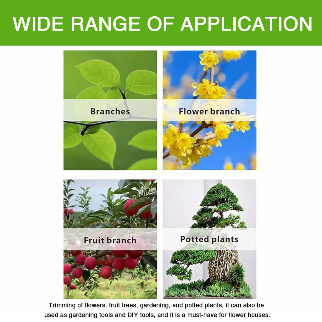 HASTHIP Gardening Scissors for Trimming and Grafting with 5 Built in Mini Tools | Stainless Steel Spring Loaded Folding Pruner